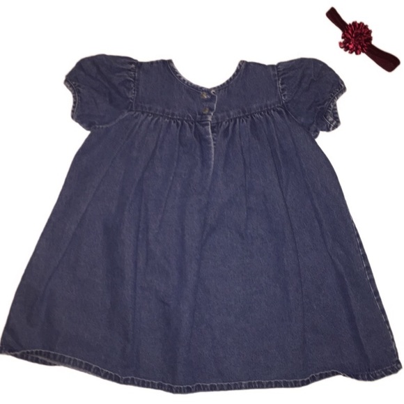 Girl’s Denim Blue Jean Dress Baby Crew Size 18m - Picture 2 of 4